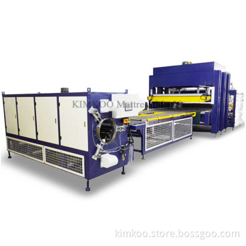 Fully automatic mattress compression and roll packing machine